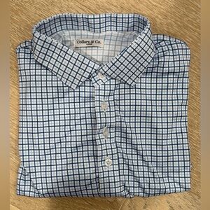 Collars & Co. - Blue Grid Polo Shirt